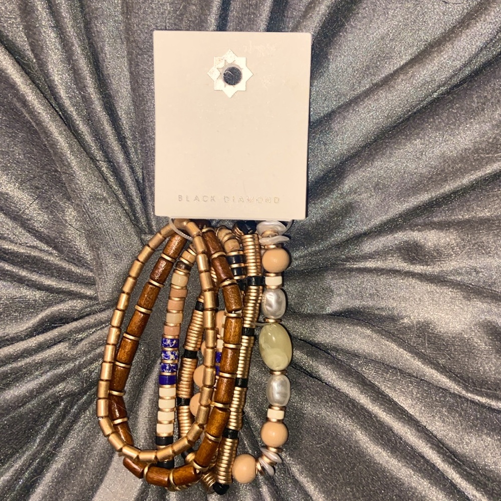 Multiple bead bracelets set
